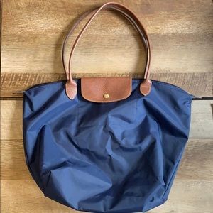 Authentic Longchamp Large Le Pliage Tote in Navy
